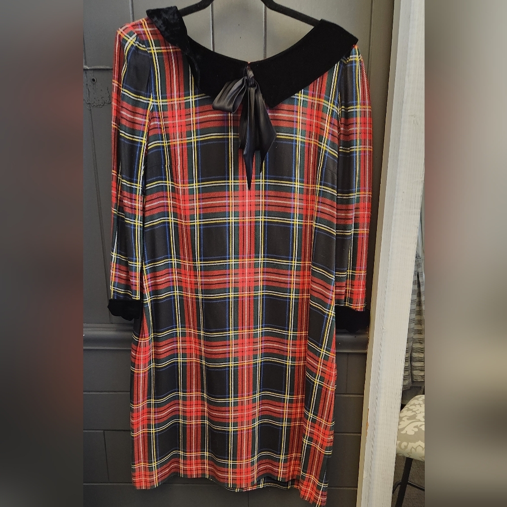 Vintage Lanz Christmas Plaid Dress - Picture 1 of 8